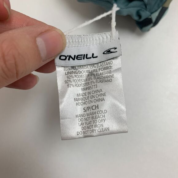 O'Neill Criss Cross Straps Bikini Top Womens S Small Waterfall Floral Front Tie - Picture 10 of 14